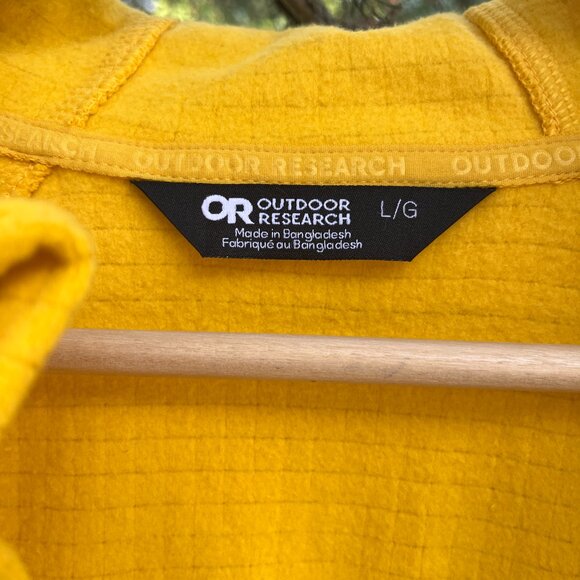 Outdoor Research Yellow Fleece Hoodie - Picture 5 of 6